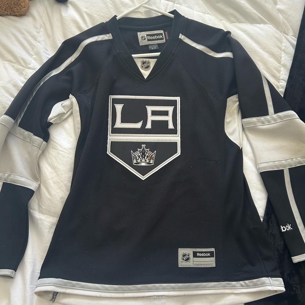 Reebok Black and White NHL Jersey and long sleeve